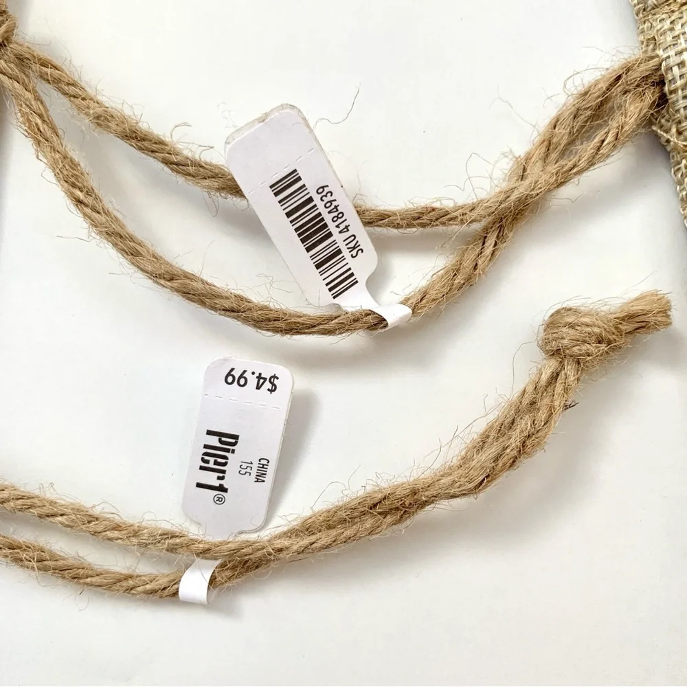 Pier 1 Easter eggs appliques burlap gift bags set of 4
